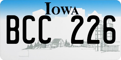 IA license plate BCC226