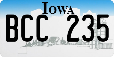 IA license plate BCC235