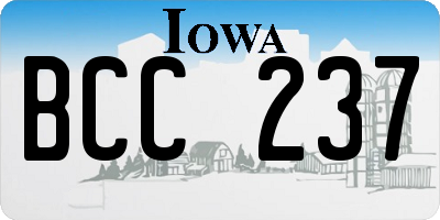 IA license plate BCC237