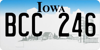 IA license plate BCC246
