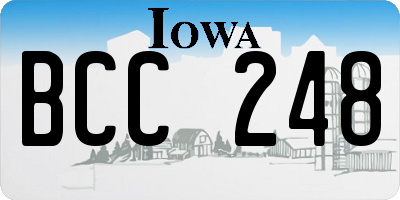 IA license plate BCC248
