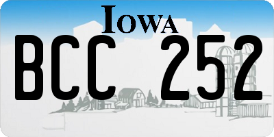 IA license plate BCC252