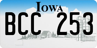 IA license plate BCC253
