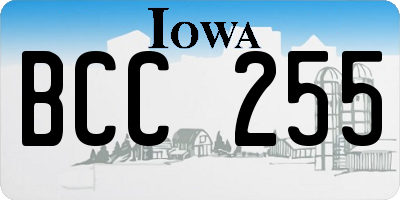 IA license plate BCC255
