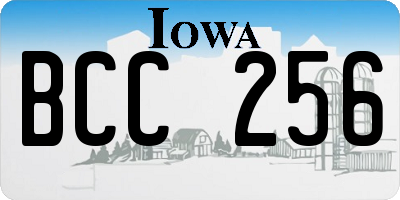 IA license plate BCC256