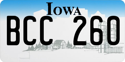 IA license plate BCC260
