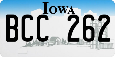 IA license plate BCC262