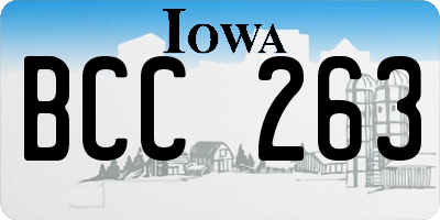 IA license plate BCC263