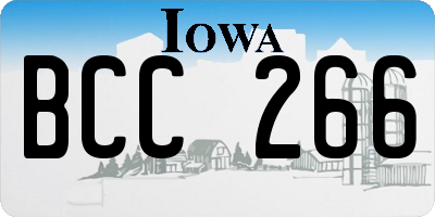 IA license plate BCC266