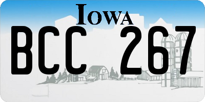 IA license plate BCC267