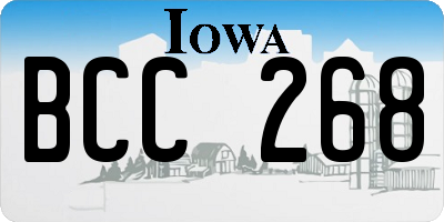 IA license plate BCC268