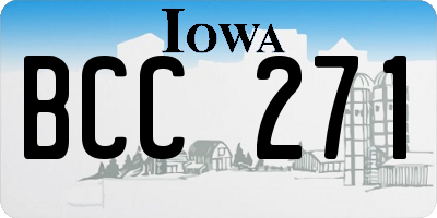 IA license plate BCC271