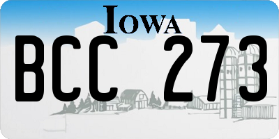 IA license plate BCC273