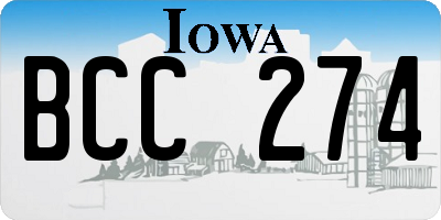 IA license plate BCC274