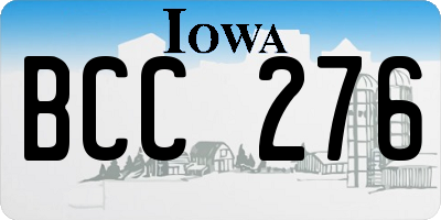IA license plate BCC276