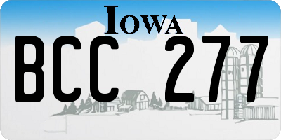 IA license plate BCC277