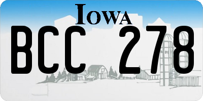 IA license plate BCC278