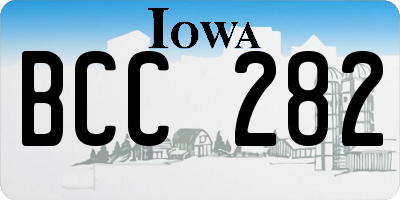 IA license plate BCC282