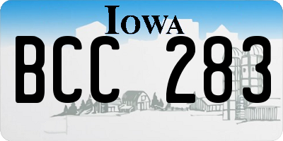 IA license plate BCC283