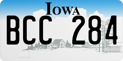 IA license plate BCC284