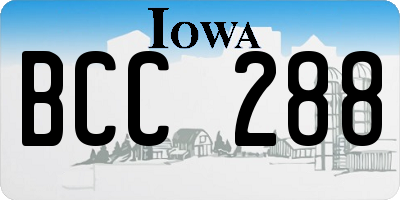 IA license plate BCC288