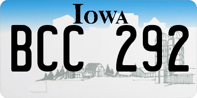 IA license plate BCC292