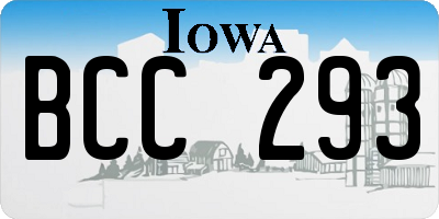IA license plate BCC293
