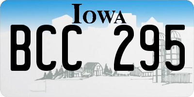 IA license plate BCC295