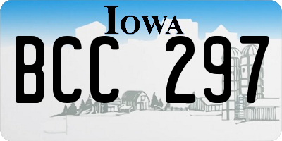 IA license plate BCC297