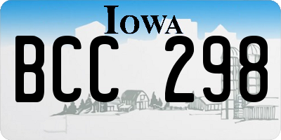 IA license plate BCC298