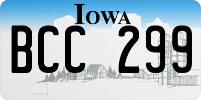 IA license plate BCC299
