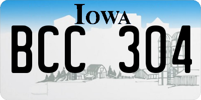 IA license plate BCC304