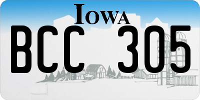 IA license plate BCC305