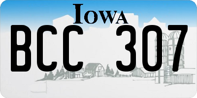 IA license plate BCC307