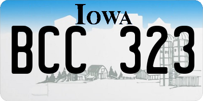 IA license plate BCC323