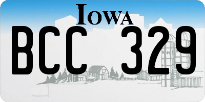 IA license plate BCC329