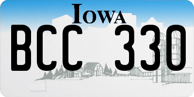 IA license plate BCC330
