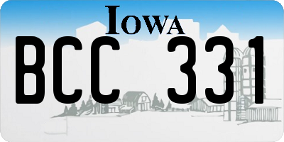 IA license plate BCC331