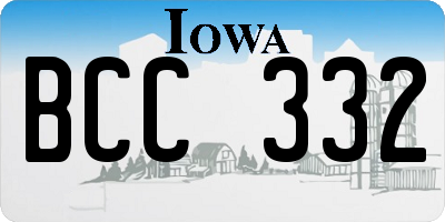 IA license plate BCC332