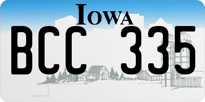 IA license plate BCC335