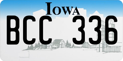IA license plate BCC336