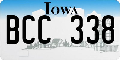 IA license plate BCC338
