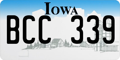IA license plate BCC339