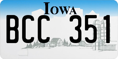 IA license plate BCC351