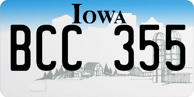 IA license plate BCC355