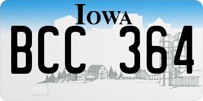 IA license plate BCC364