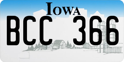 IA license plate BCC366