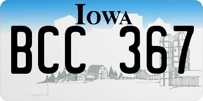 IA license plate BCC367