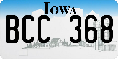 IA license plate BCC368