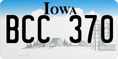 IA license plate BCC370